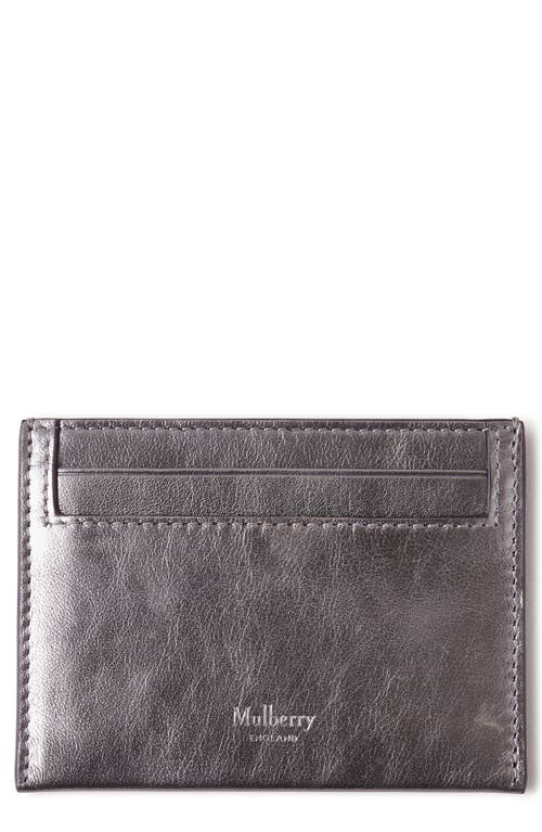 Mulberry Leather Continental Card Case in Pewter 