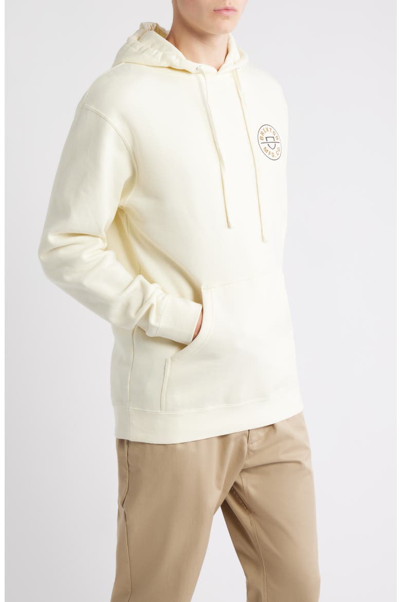 Crest Graphic Hoodie, Alternate, color, CREAM/BLACK/WASHED COPPER