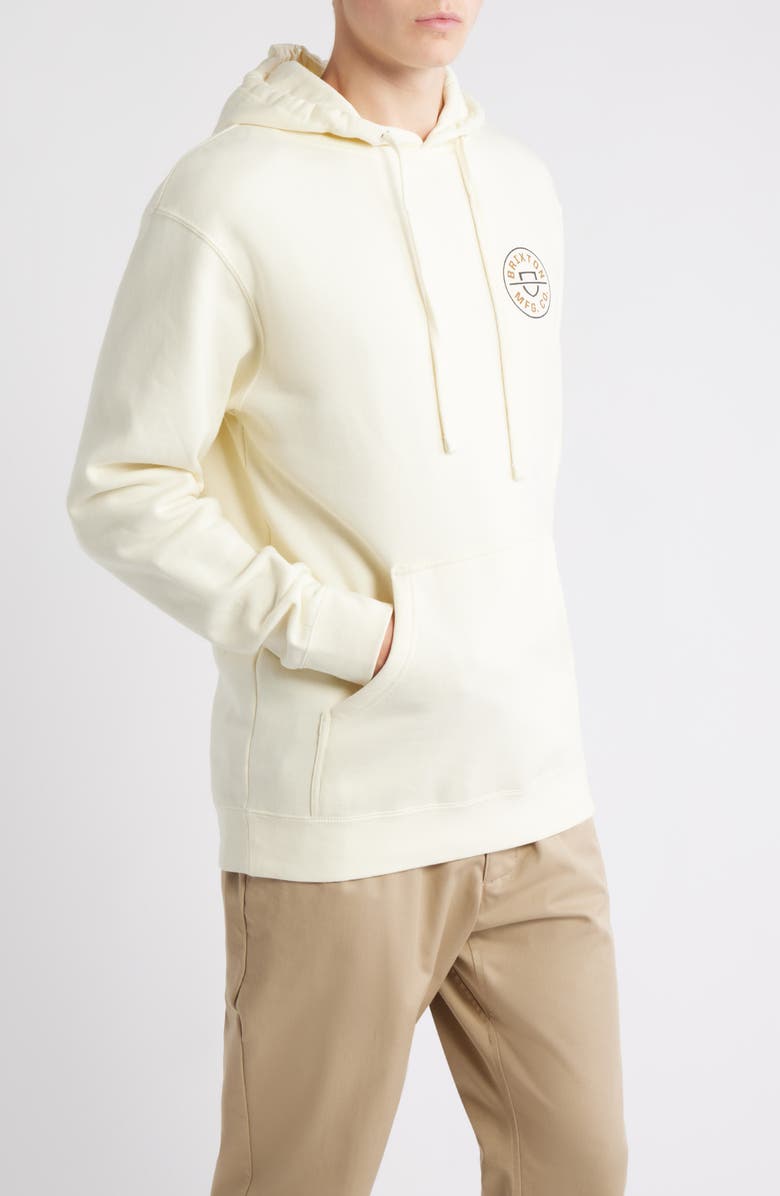 Brixton Crest Graphic Hoodie, Alternate, color, Cream/Black/Washed Copper