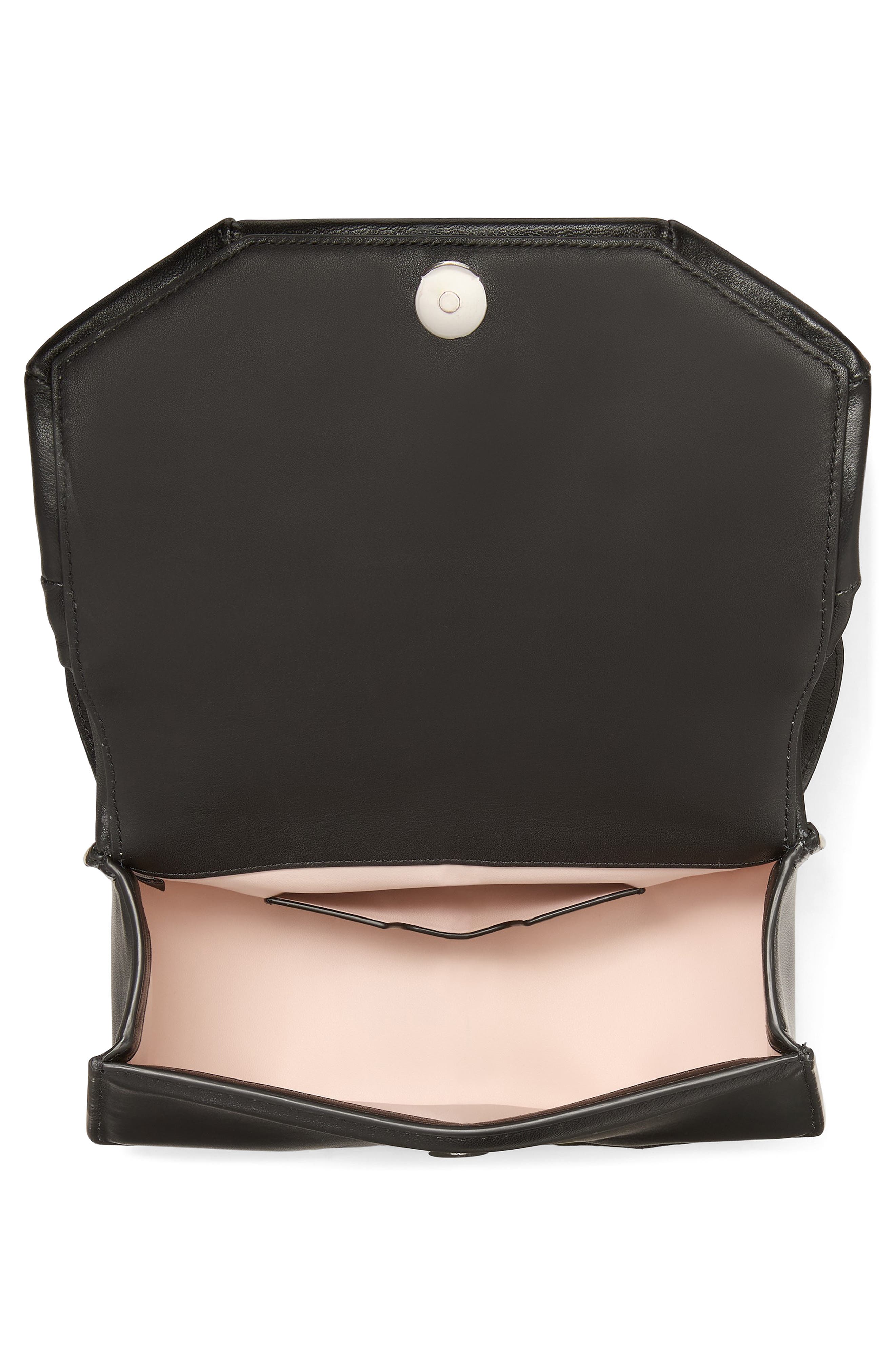 whiskers leather top handle bag, Alternate, color, BLACK MULTI.
