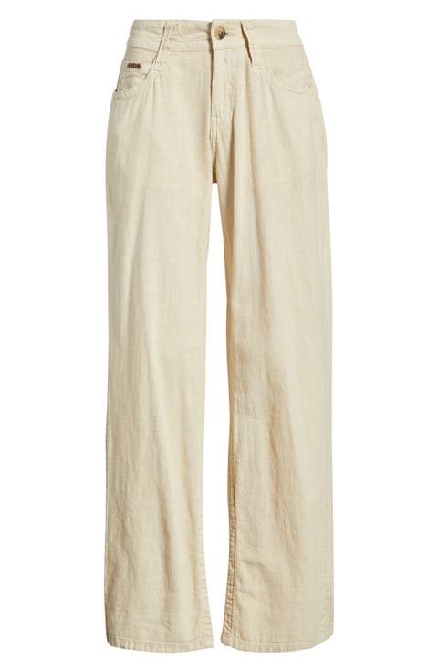 Kayla Linen & Cotton Five-Pocket Pants