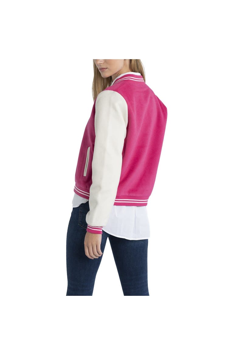 Women's Lusso  Pink Boston Red Sox Priya Full-Snap Varsity Jacket, Alternate, color, Pink