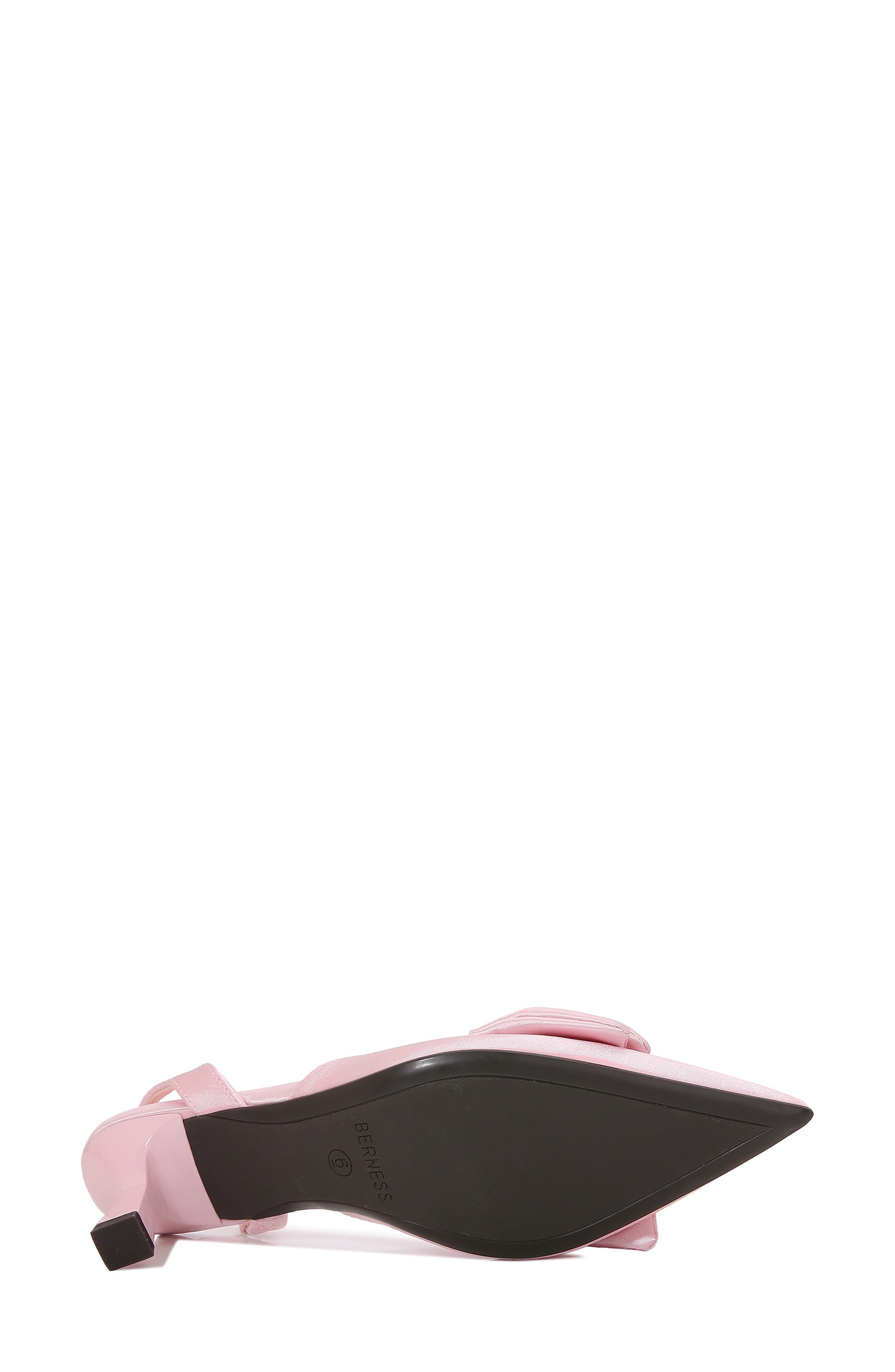 Michaela Bow Kitten Heel Pointed Toe Slingback Pump, Alternate, color, PINK
