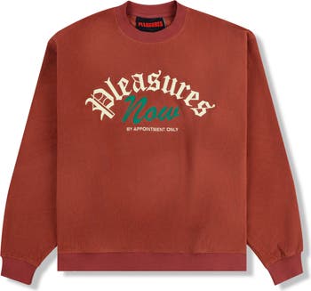 スウェット・トレーナー [PLEASURES] APPOINTMENT FLEECE CREWNECK Pleasures Appointment Fleece Crewneck (Black) - NewYakCity