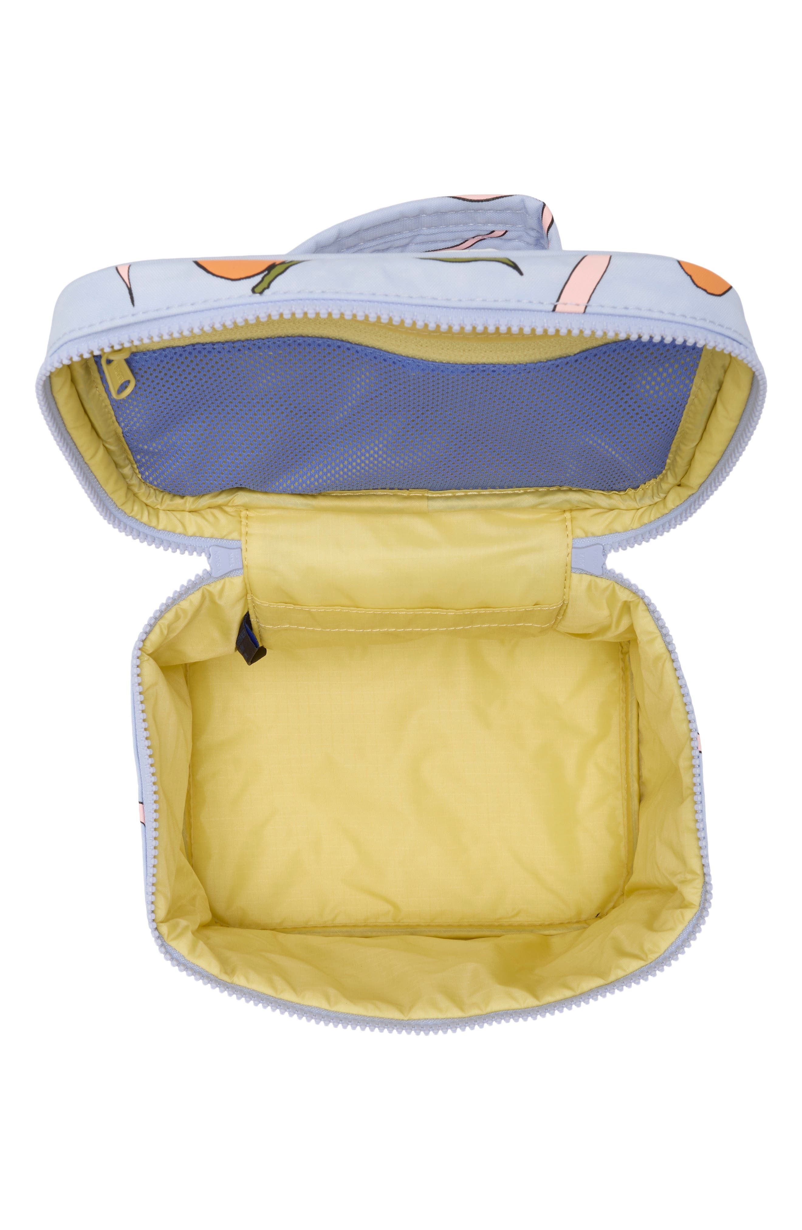 Large Cosmetic Case, Alternate, color, APRICOTS RIBBONS