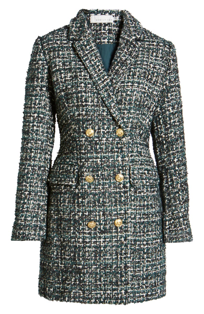 Adelyn Rae Long Sleeve Tweed Blazer Dress, Alternate, color, 