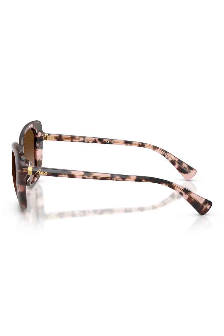 RA5329U 56mm Gradient Butterfly Sunglasses, Alternate, color, PINK HAVANA / BROWN GRADIENT