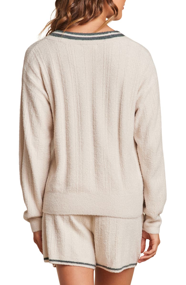 Barefoot Dreams<sup>®</sup> CozyChic Lite<sup>®</sup> Pointelle Stripe Lounge Pullover, Alternate, color,