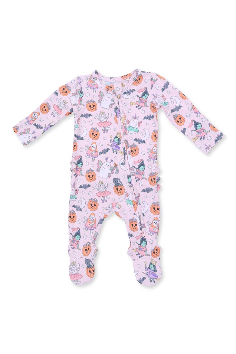 Kids' Halloween Monster Dress Up Footie, Main, color, PINK