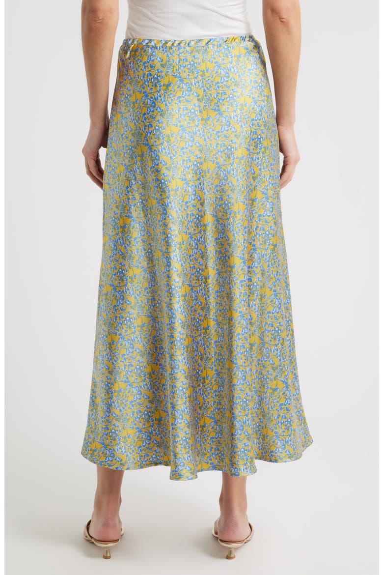 Bias Cut Satin Maxi Skirt, Alternate, color, OCEAN/ DIJON