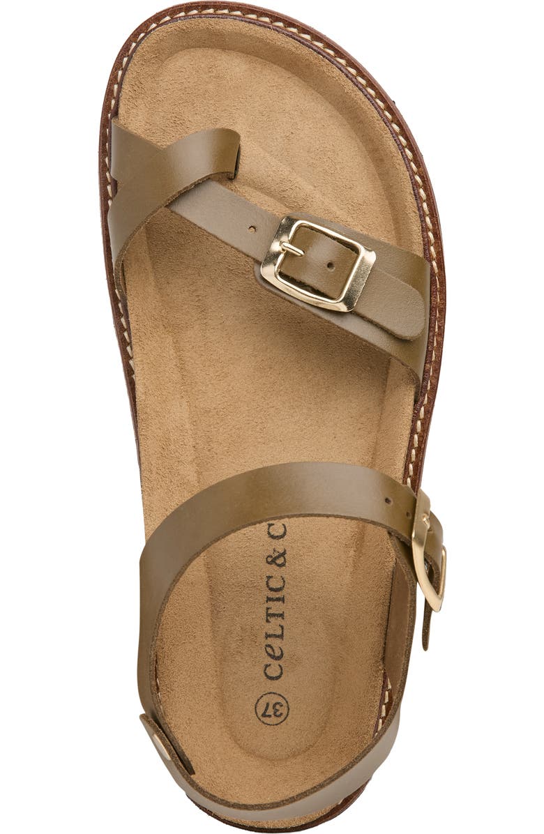 Celtic & Co. Contoured Slip-On Clog Mule Sandals, Alternate, color, Khaki