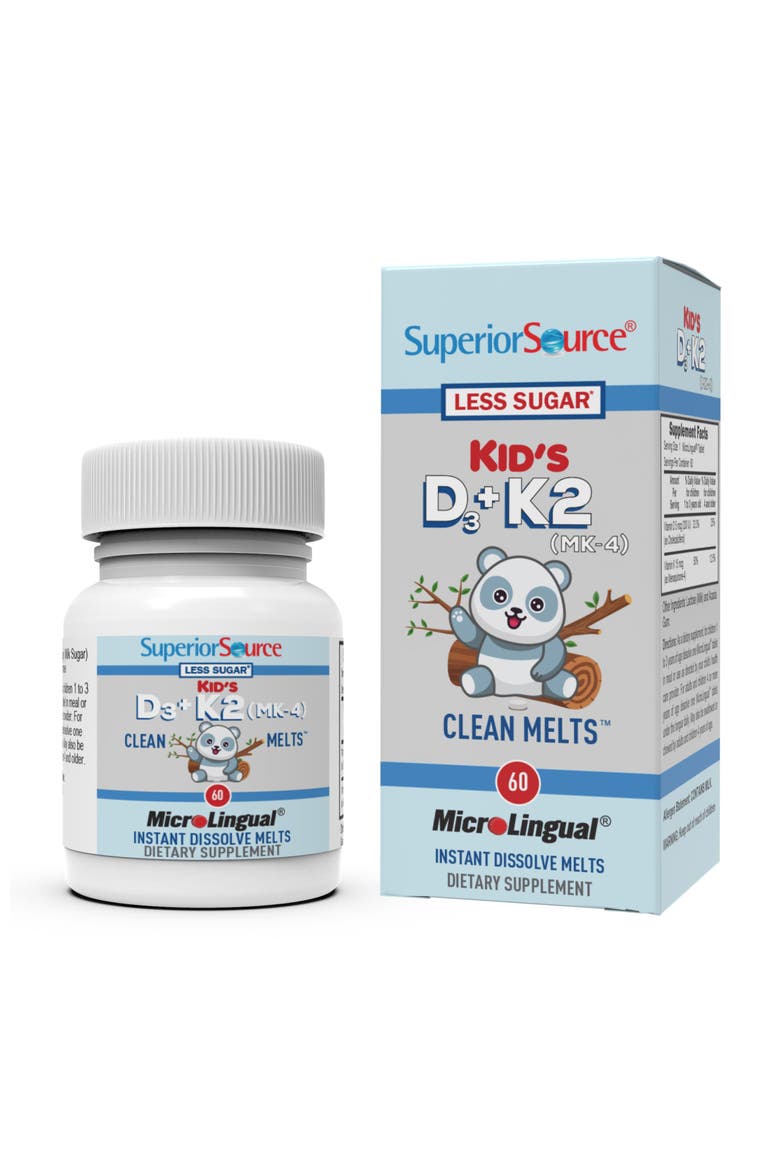Kids D3 K2 Instant Dissolve Vitamin Tablets, Main, color, White