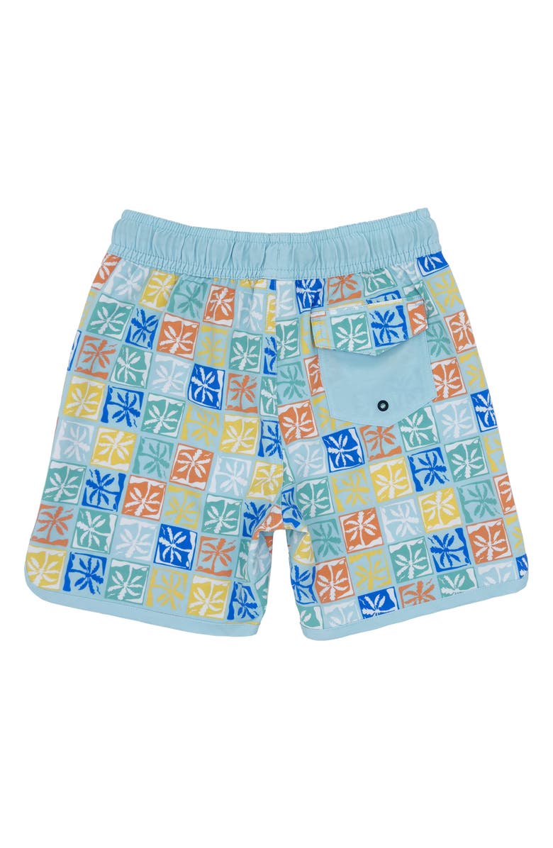 Feather 4 Arrow Kids' Palm Check Board Shorts, Alternate, color, 