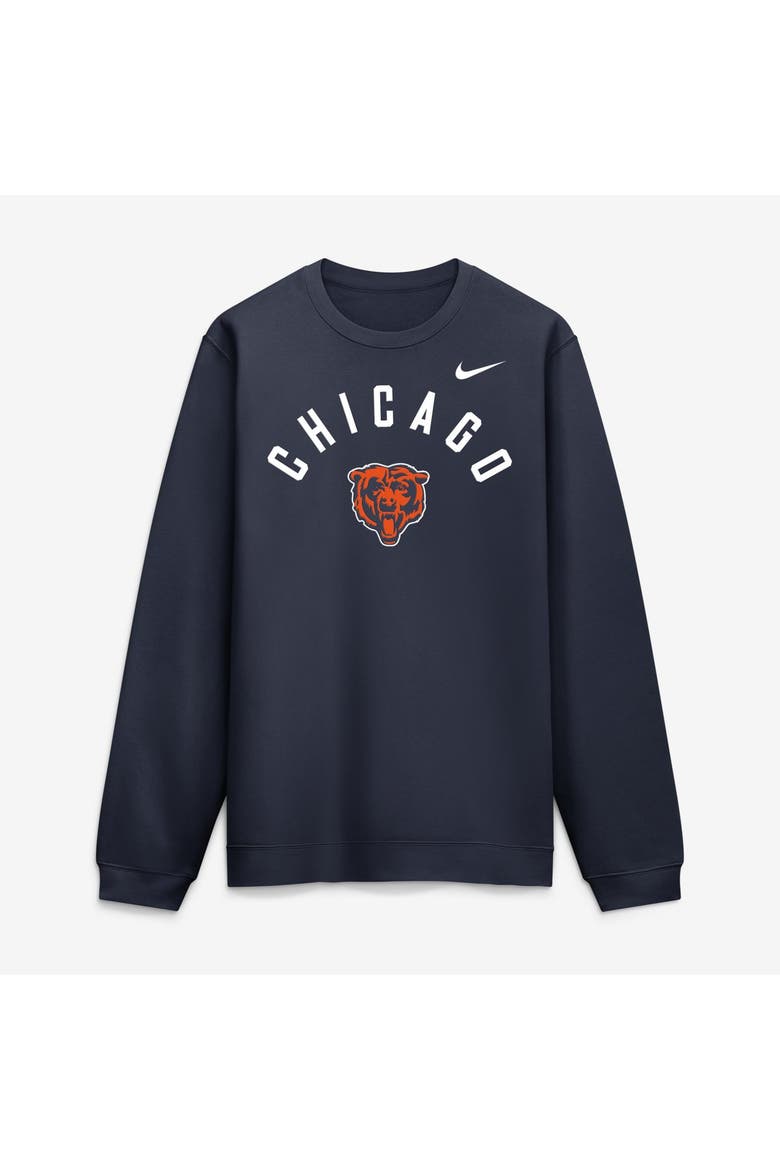 Men's Nike Navy Chicago Bears Primetime Club Sweatshirt, Main, color, Navy