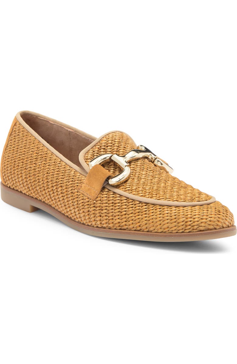 Paul Green Ariana Bit Loafer, Main, color, Camel Suede Raffia