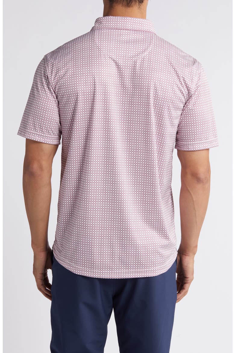 Tanner Geo Print Performance Golf Polo, Alternate, color, MAROON