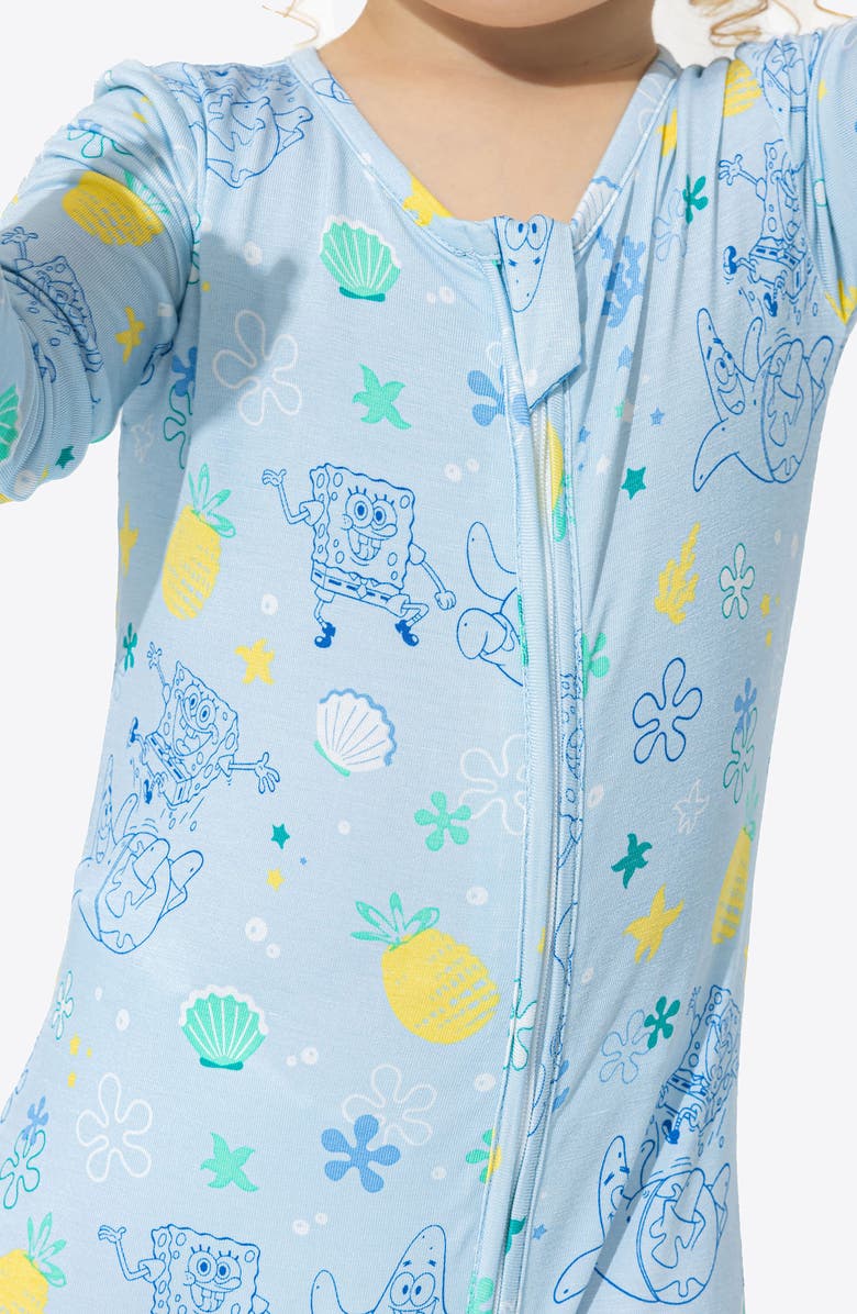 Bellabu Bear x SpongeBob<sup>®</sup> Fun Fitted Convertible One-Piece Pajamas, Alternate, color, 