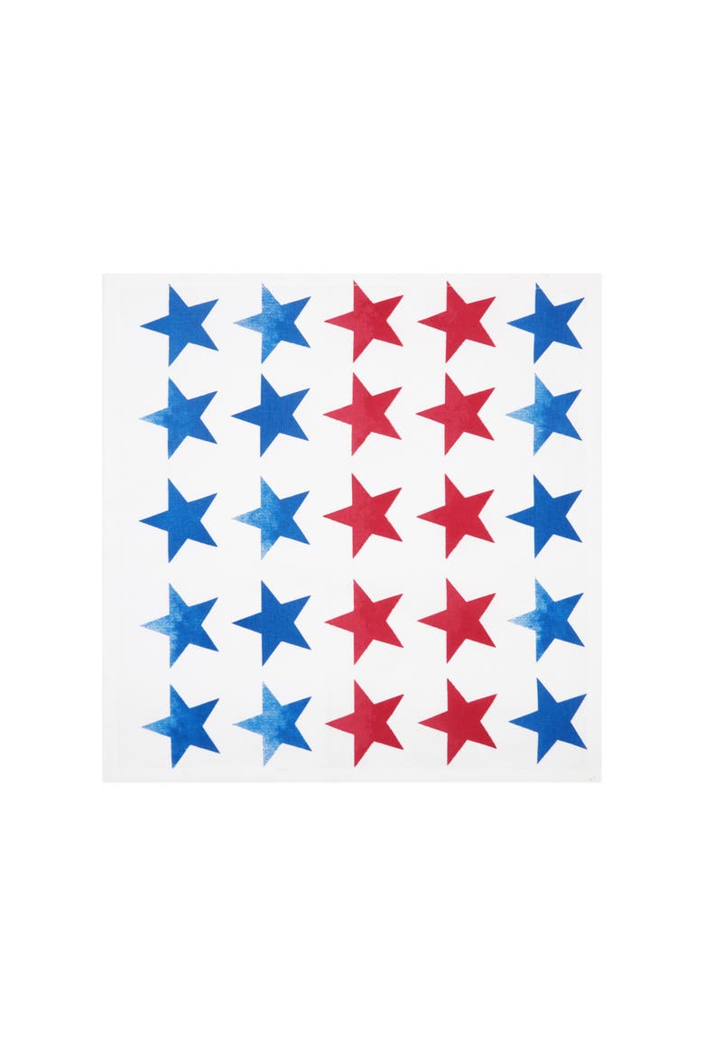 Red White & Pow Napkin, Set of 6, Alternate, color, Blue