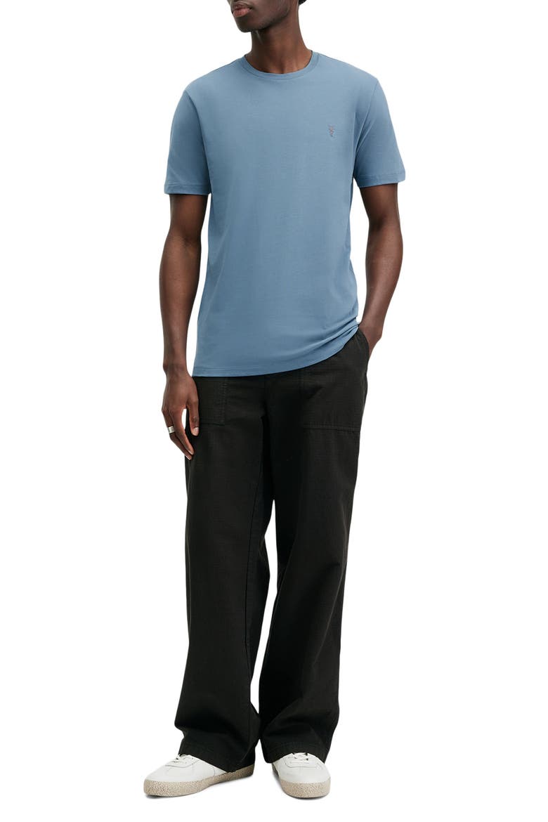 Brace Cotton T-Shirt, Alternate, color, AREO BLUE