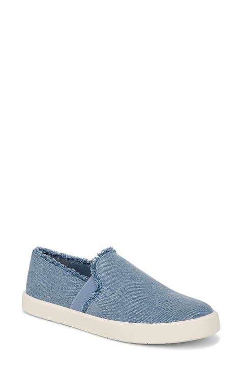 Preston Frayed Denim Slip-On Sneaker (Women)