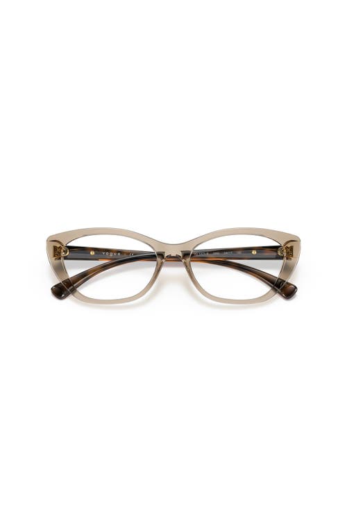 Vogue Eyewear 52mm Oval Optical Glasses In Brown