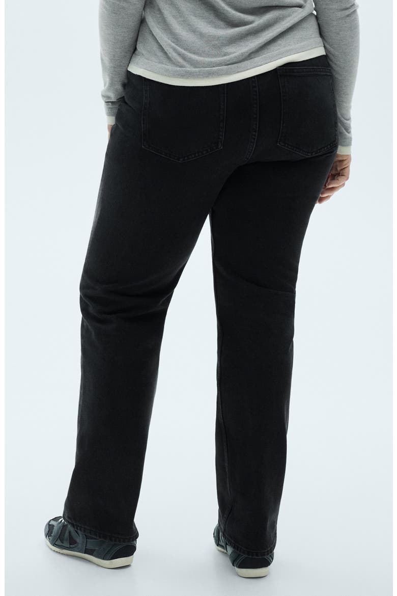 Matilda Mid Rise Straight Leg Jeans, Alternate, color, BLACK DENIM