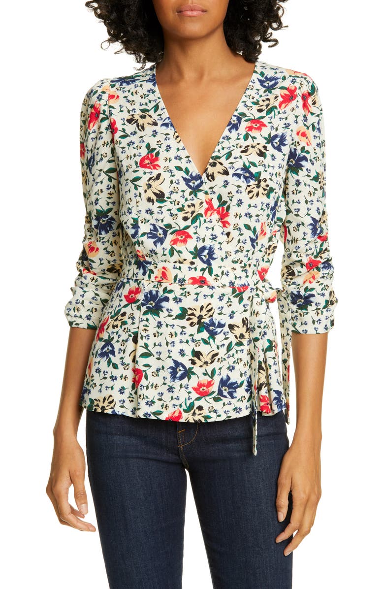 ba&sh Paco Floral Wrap Top, Main, color,