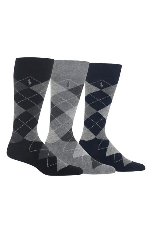 Polo Ralph Lauren 3-Pack Argyle Socks in Black/Grey  product