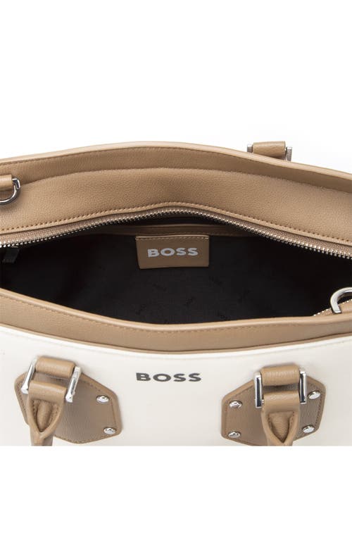 Hugo Boss Boss Small Ivy Top Handle Bag In White