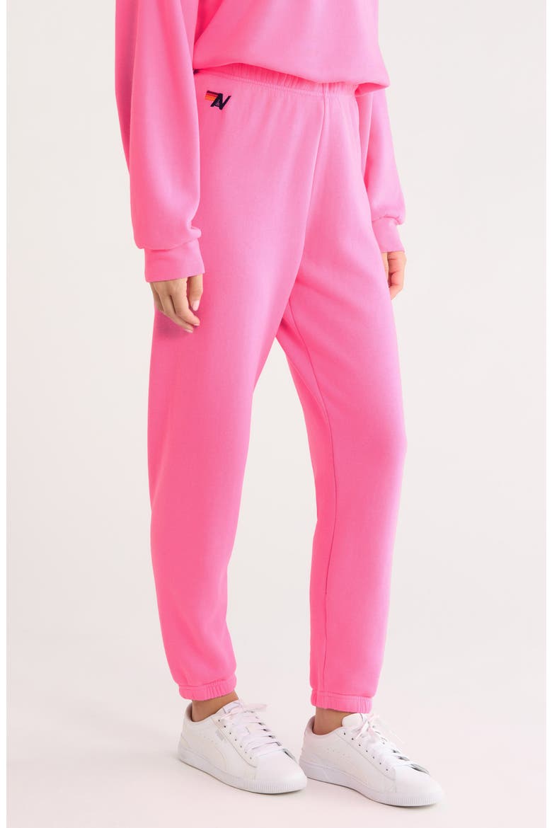 Aviation Nation Bolt Stitch Sweatpants, Alternate, color, NEON PINK/ PURPLE