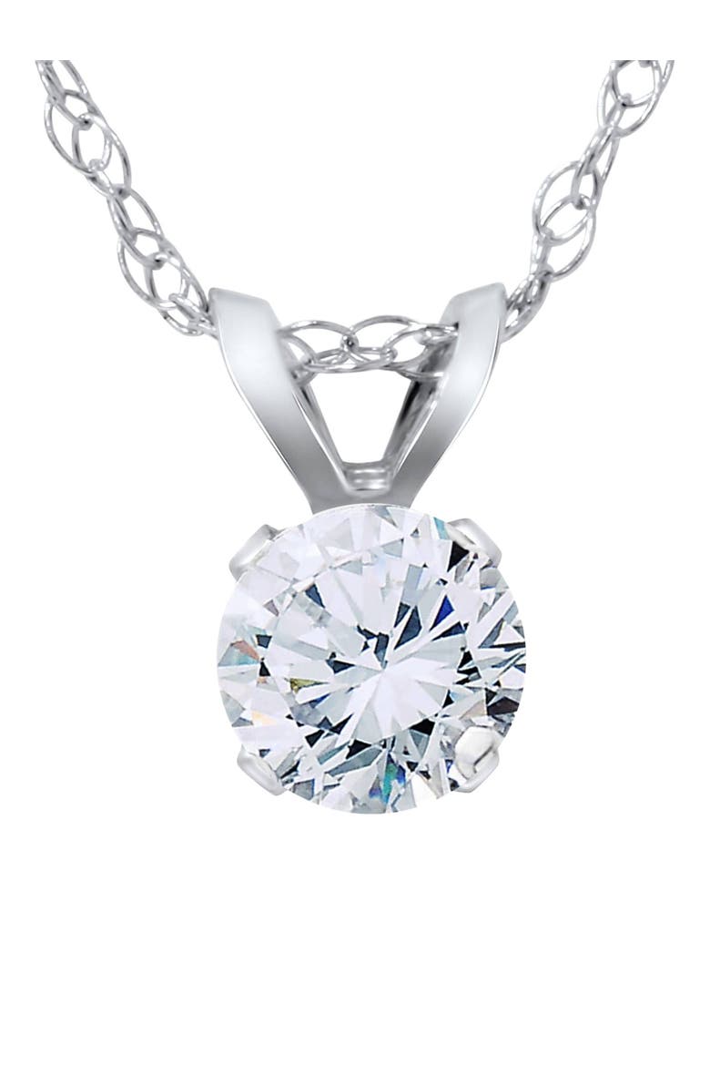 VS 3/8ct Diamond Solitaire Pendant 14K Gold, Main, color, 14k White Gold