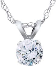 Bliss Diamond VS 3/8ct Diamond Solitaire Pendant 14K Gold