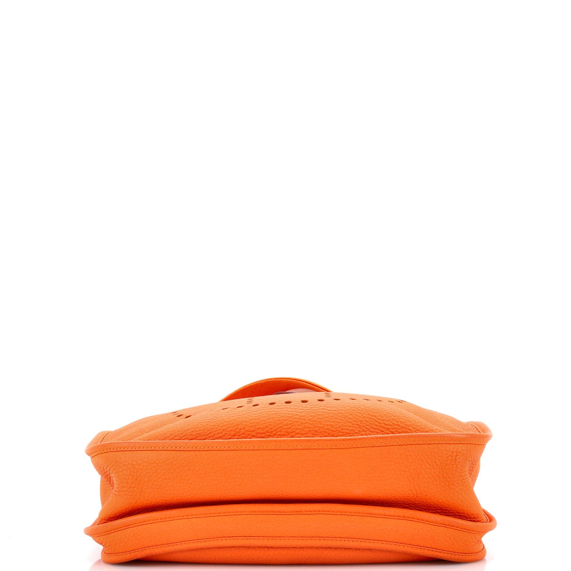 Pre-Owned Hermes Evelyne Bag Gen III Clemence GM, Alternate, color, Orange H