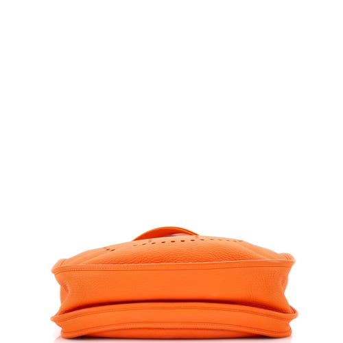 Pre-owned Hermes Hermes Evelyne Bag Gen Iii Clemence Gm In Orange