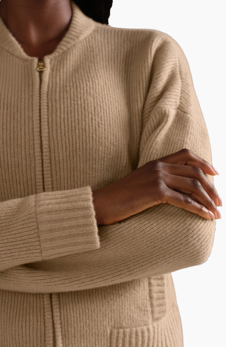 Rhone Westside Zip Cardigan, Alternate, color, Camel Tan