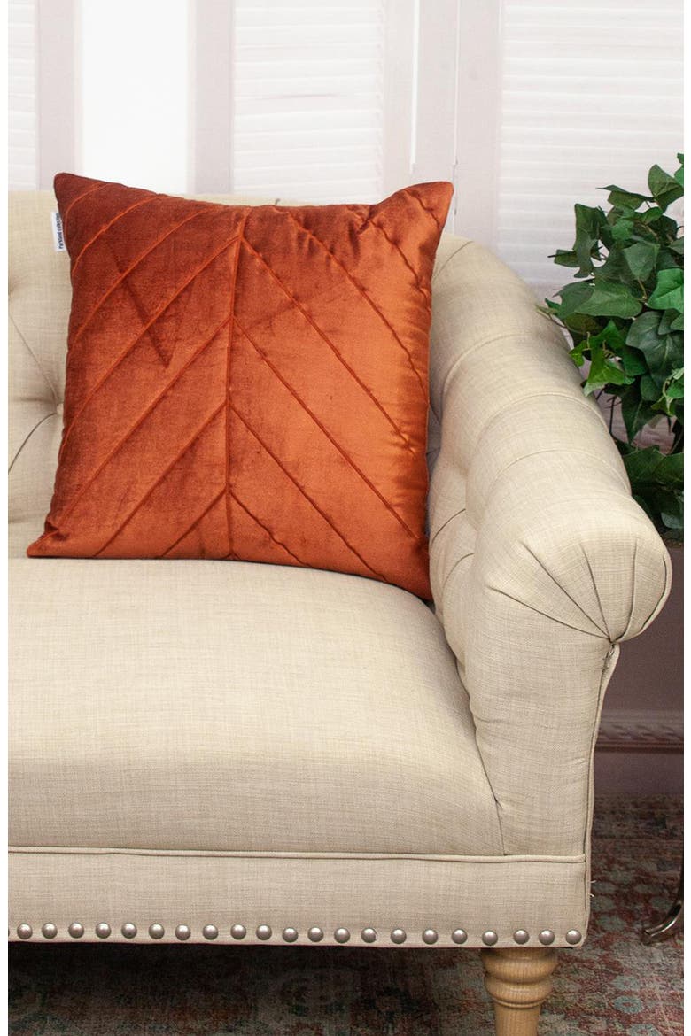 Tobyn Quilted Pillow, Alternate, color, BURNT ORANGE