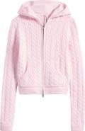 SKIMS Sweater Knit Cable Zip-Up Hoodie