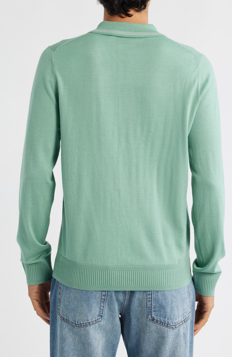 PS Paul Smith Merino Wool Zip Sweater, Alternate, color, Green