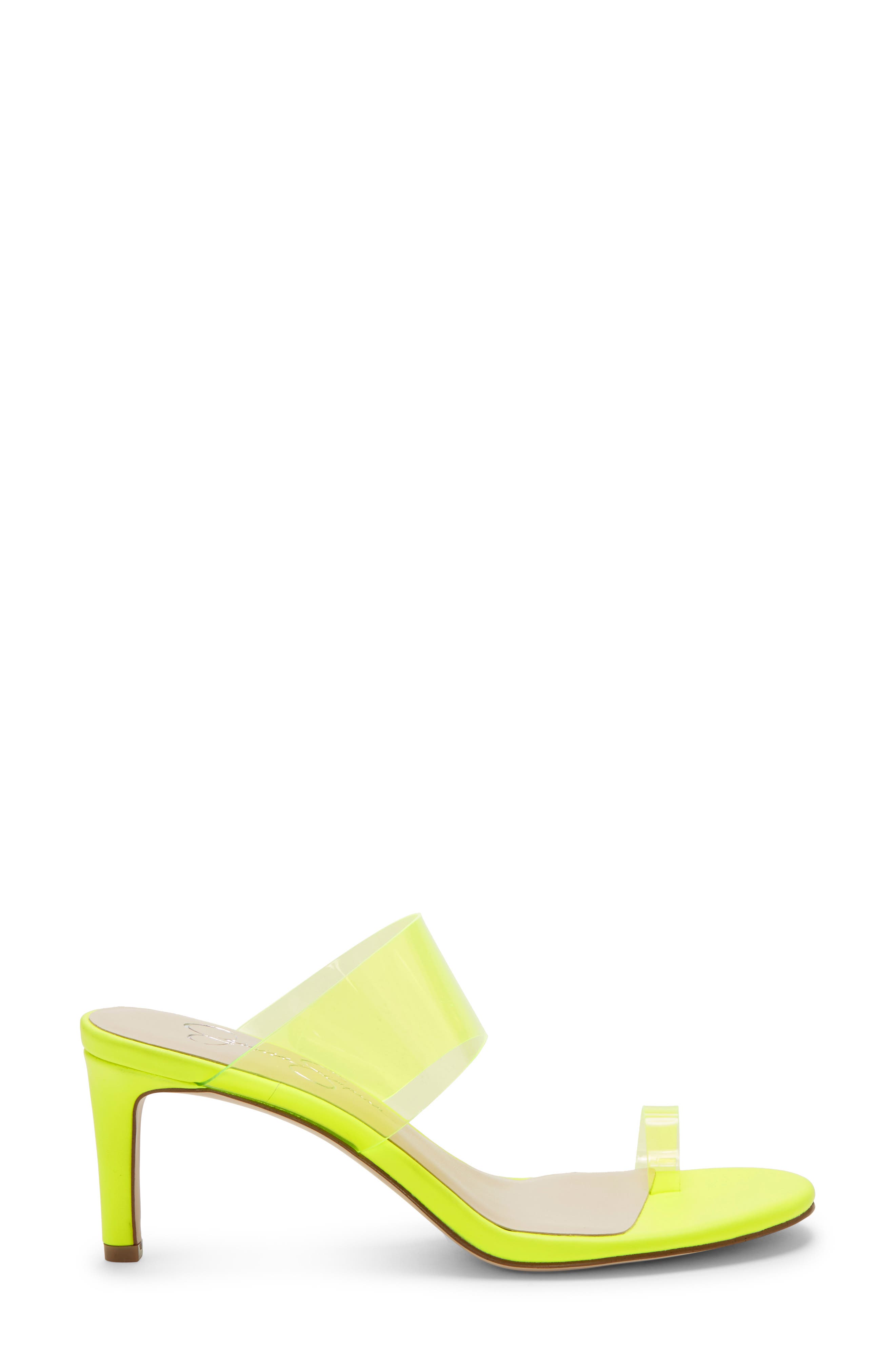 Lissah Slide Sandal, Alternate, color, NEON YELLOW