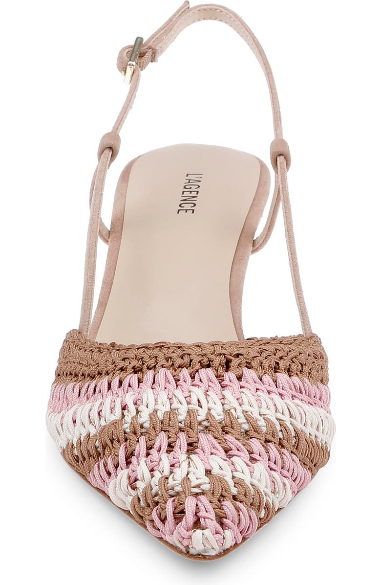 L'AGENCE Nantes Slingback Pointed Toe Pump, Alternate, color, Pink Multi