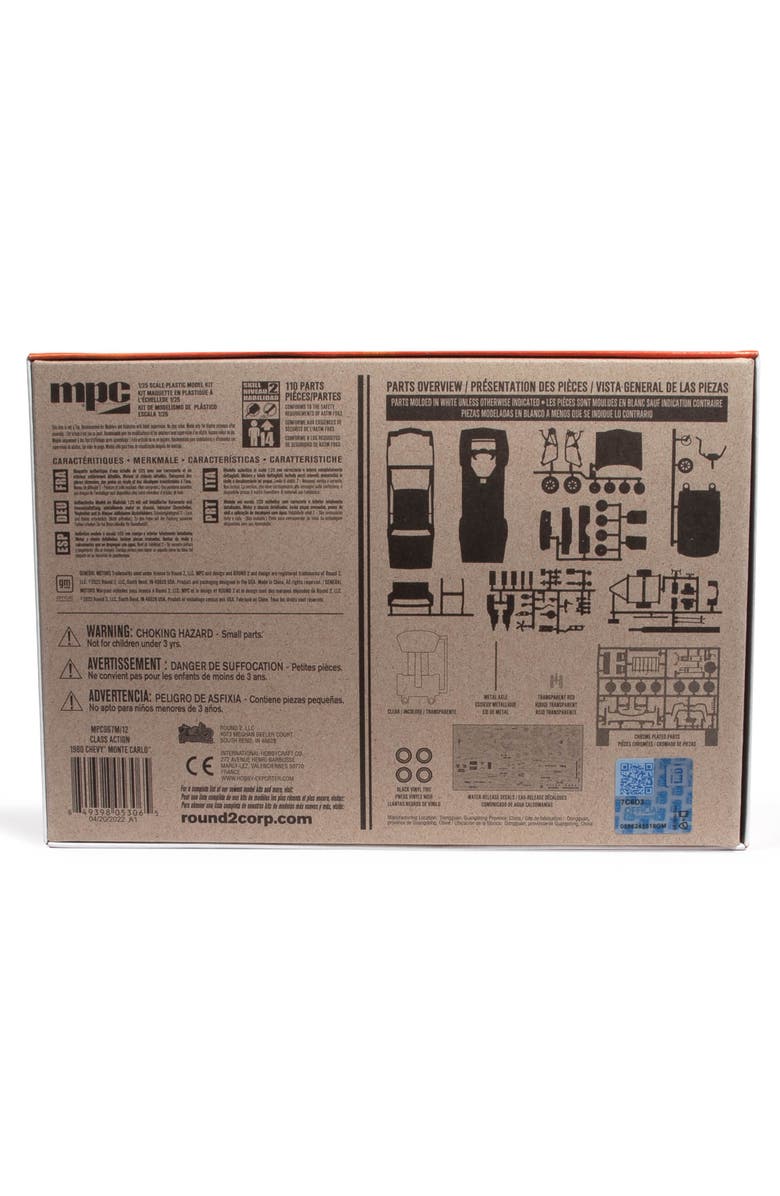 MPC 1980 Chevy Monte Carlo Class Action 2T 1 to 25 Scale Model Kit, Alternate, color, Multicolored