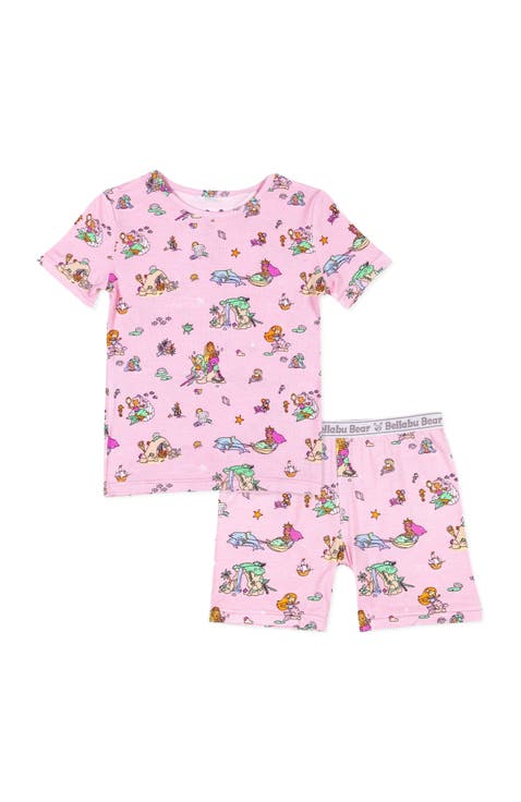 Mermaid Lagoon Kids 2-Piece Short Sleeve & Shorts Pajama Set