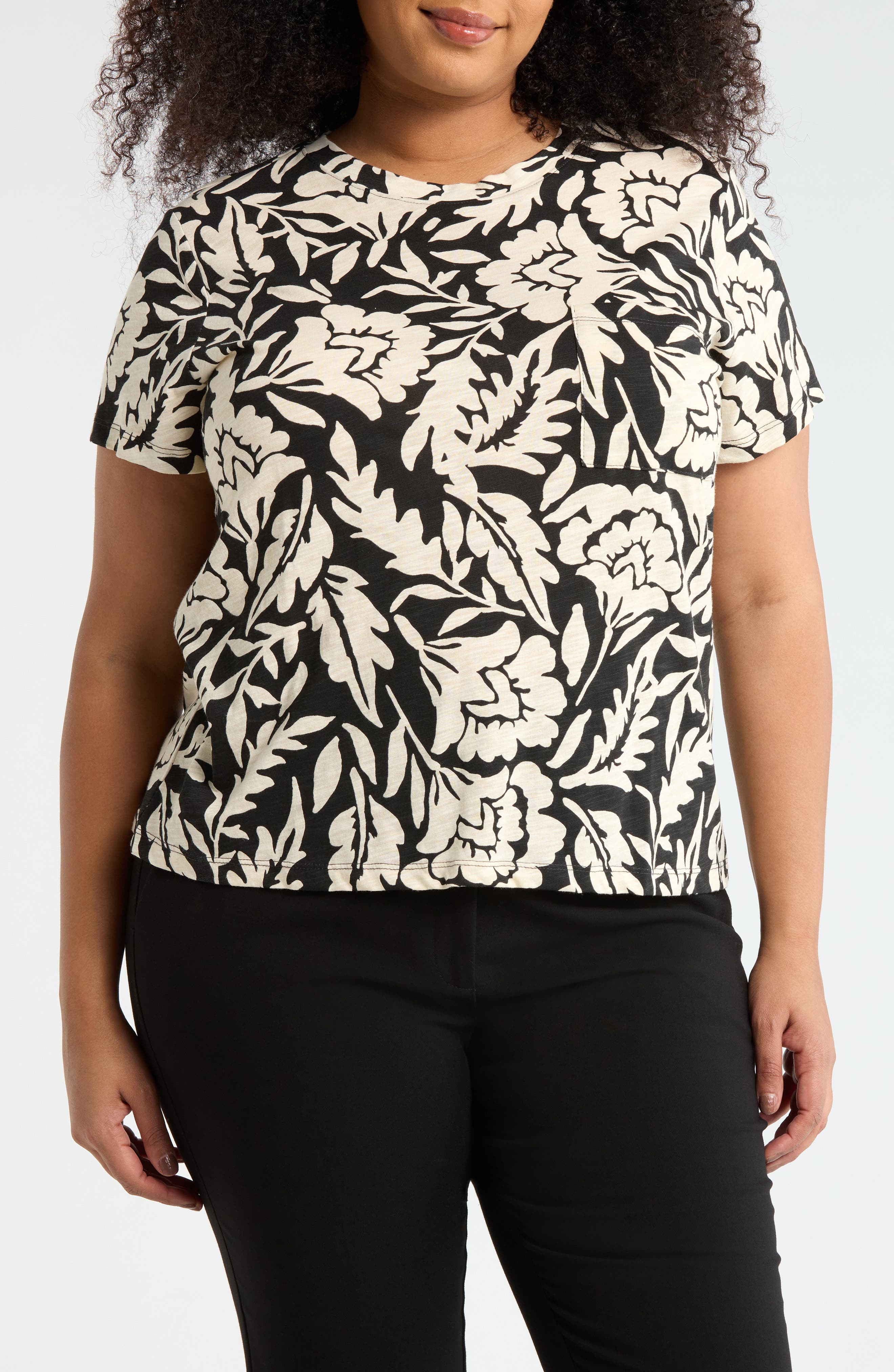 Sanctuary Cotton Blend Pocket T-Shirt