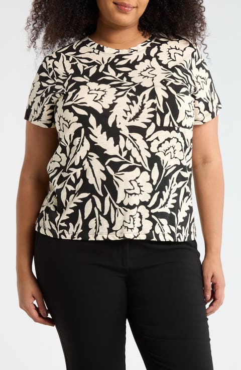 Cotton Blend Pocket T-Shirt (Plus)