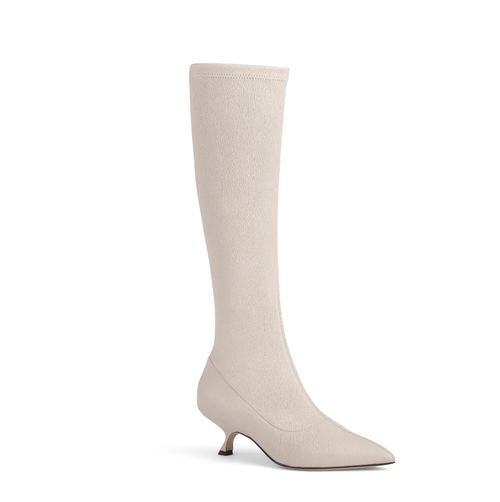 Neil J. Rodgers Seta Stretch Boot In Crème Nappa