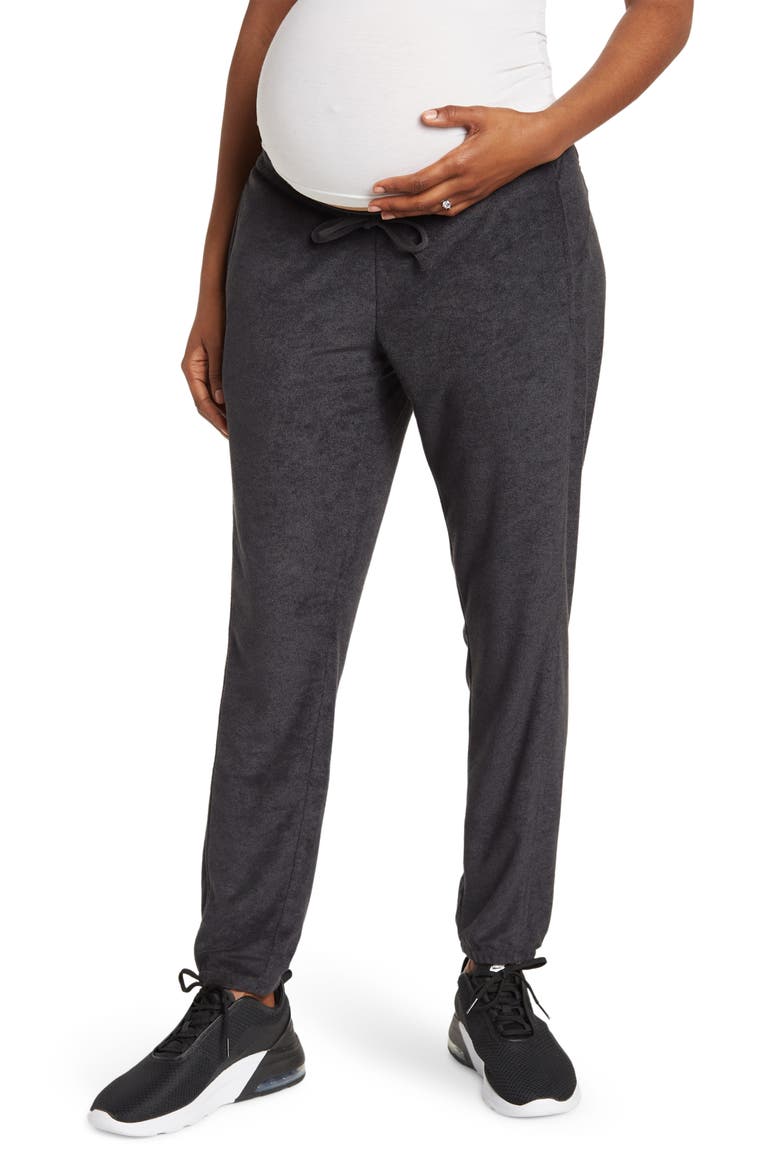 Sun Daze Maternity Joggers, Main, color, BLACK