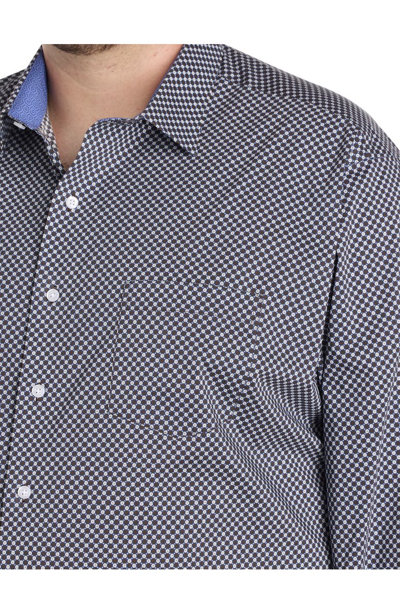 Synrgy by DXL Big & Tall Star Patterned Performance Dress Shirt, Alternate, color, Multi