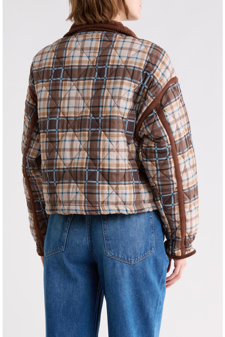 Bloom Bash Quilted Bomber Jacket, Alternate, color, CORD CABIN