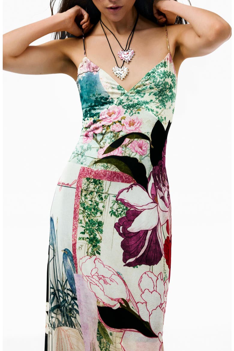 Patchwork Print Slipdress, Alternate, color, IVORY MULTI