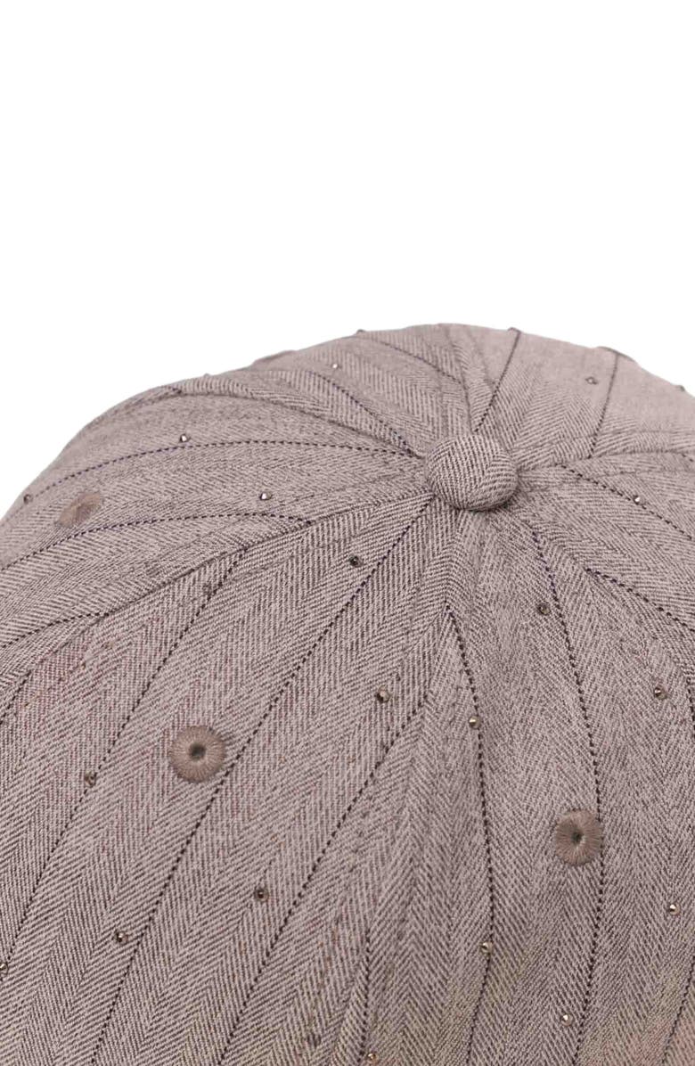 maje Printed cotton hat, Alternate, color, Light Grey